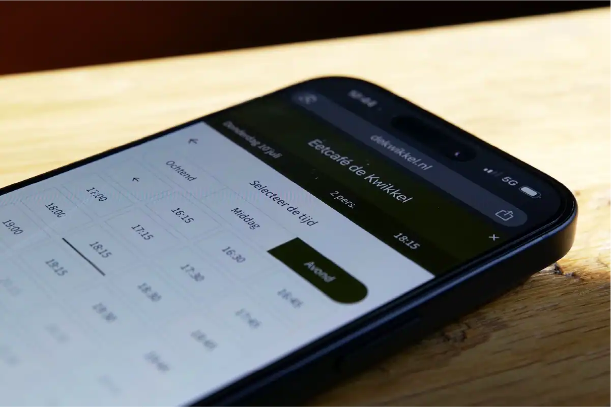 Guestplan widget op de website van De Kwikkel